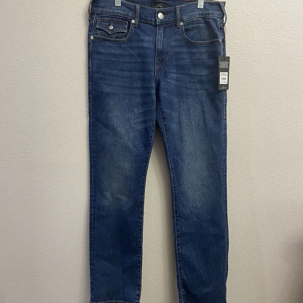 True Religion Jeans Men Size 32x33 Ricky Flap SN Relaxed Straight Blue Denim NWT
